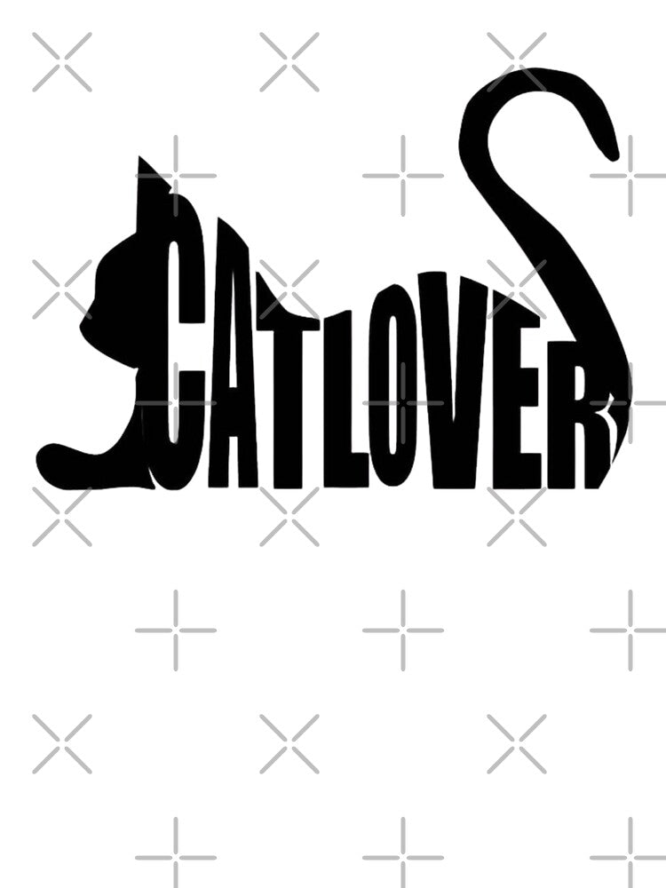 Modern Black Cat Lover Typographic Art by Pani Kara