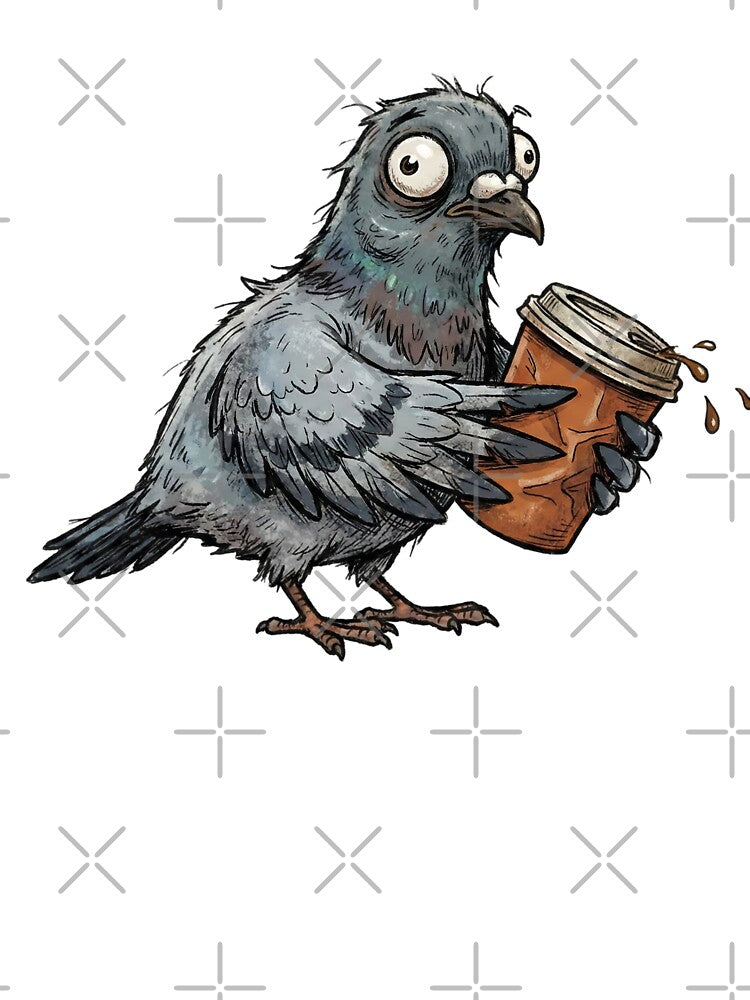 Chaos Pigeon Running on Caffeine and Spite Funny Street Bird by StickyGuys