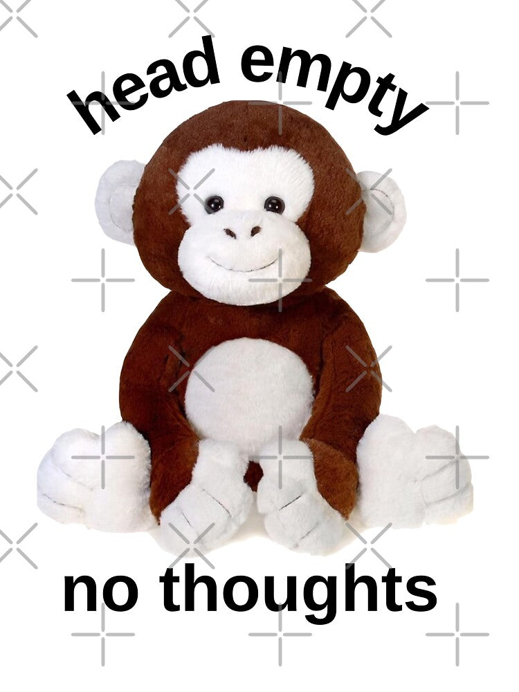 Head Empty No Thoughts Webkinz Monkey by Neve Brown