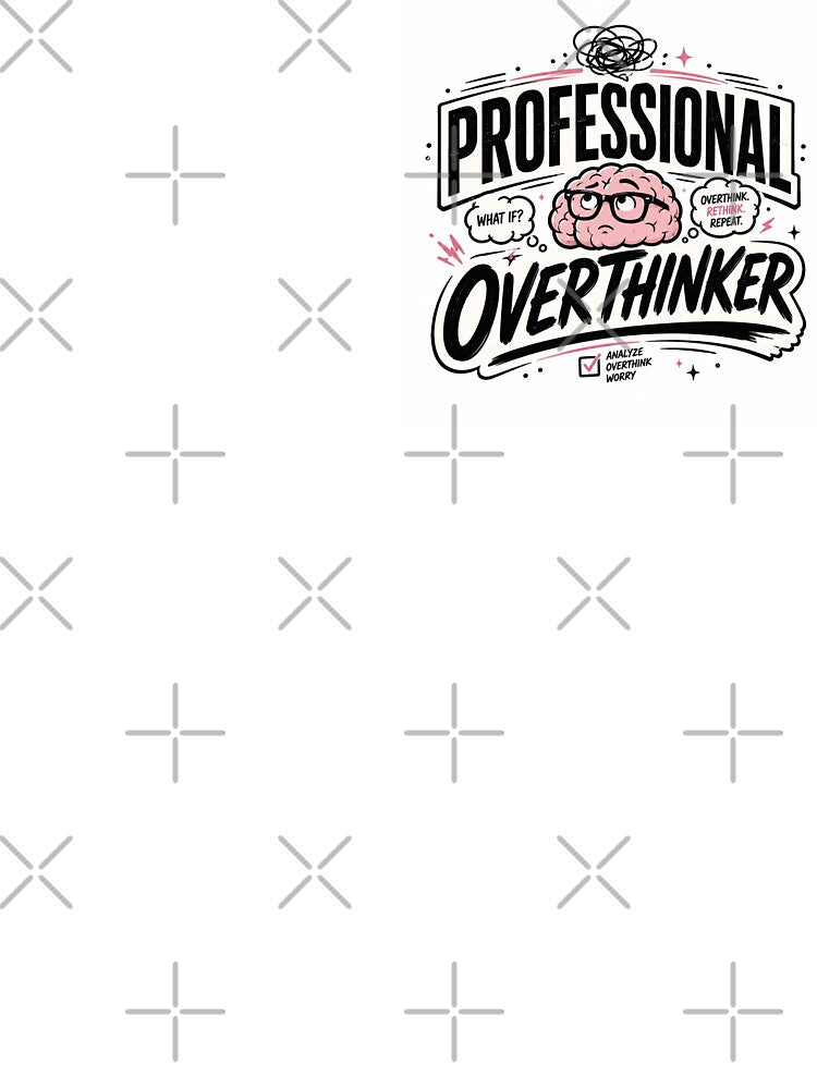 Professional Overthinker Funny Anxiety Quote by Rogue Heart Collective™