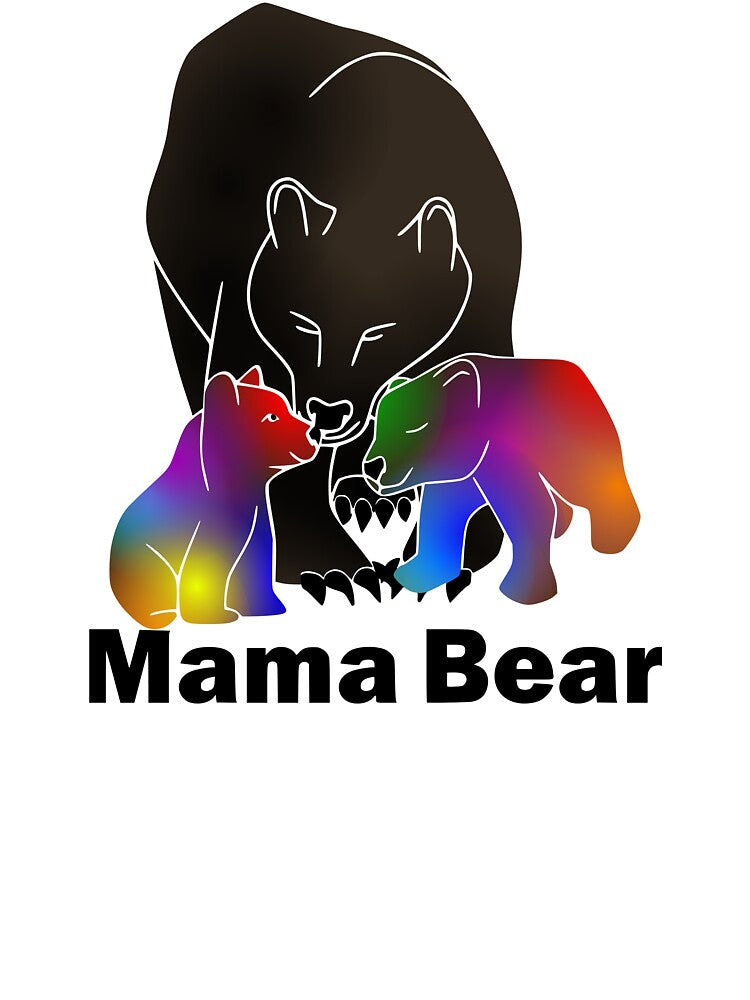 Mama Bear Two Rainbow Cubs Proud Mom by MyThingNow