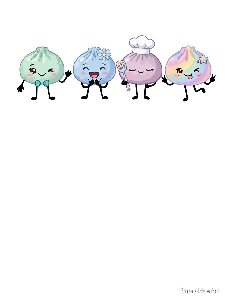 Kawaii Dumpling Friends – Pastel Squishy Dumpling Crew by EmeraldeaArt