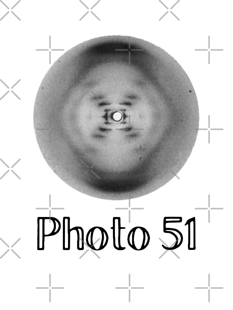Photo 51  X-ray diffraction of DNA by Rosalind Franklin, Raymond Gosling Nature Women in STEM science by labstud