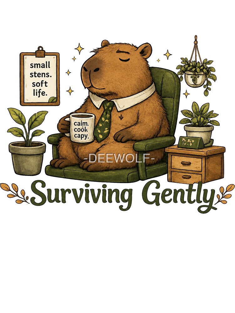 Surviving Gently Capybara Soft Life by -DEEWOLF-
