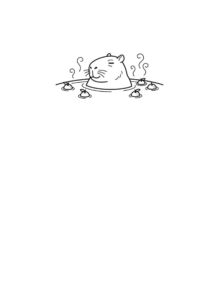 Onsen Capybara - Cute Capybara in Hot Spring with Yuzu - Kawaii Relaxing by GoknackifyWear