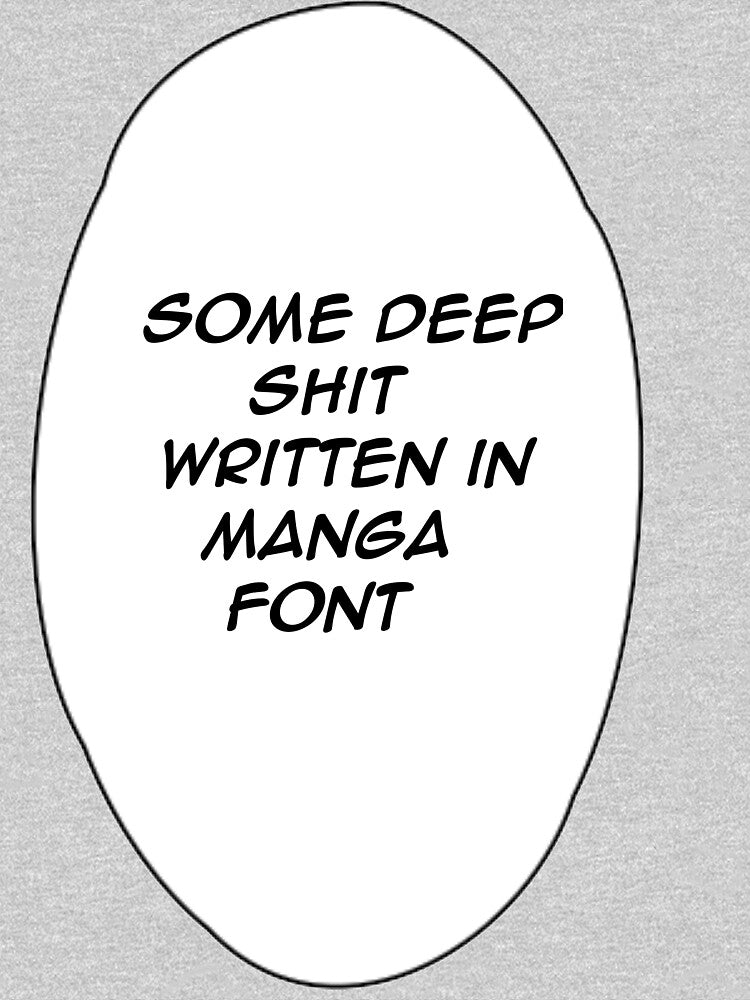 Some deep shit written in manga font by Aikiot