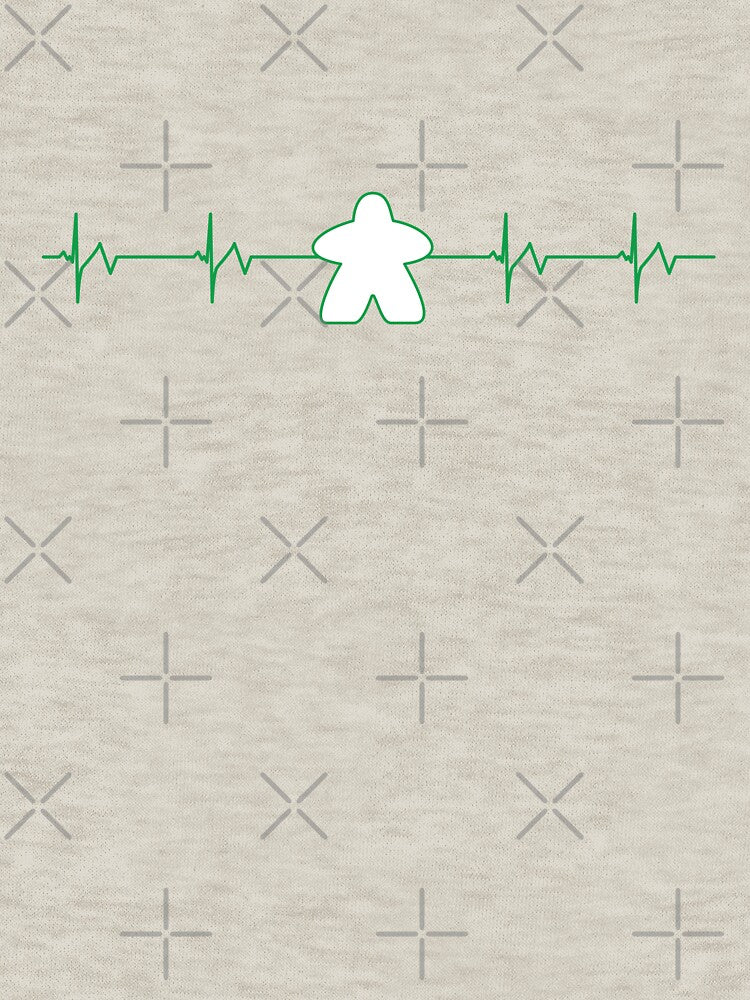 My Heartbeat Is Gaming - Meeple by brainthought