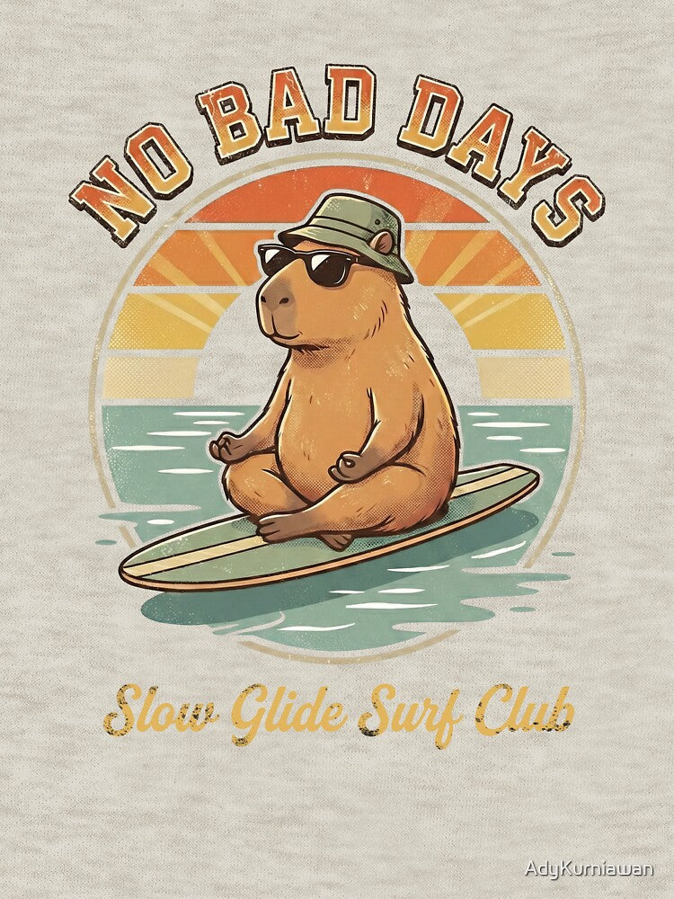 Chill Capybara Surfer Vintage Retro Surf Club by AdyKurniawan