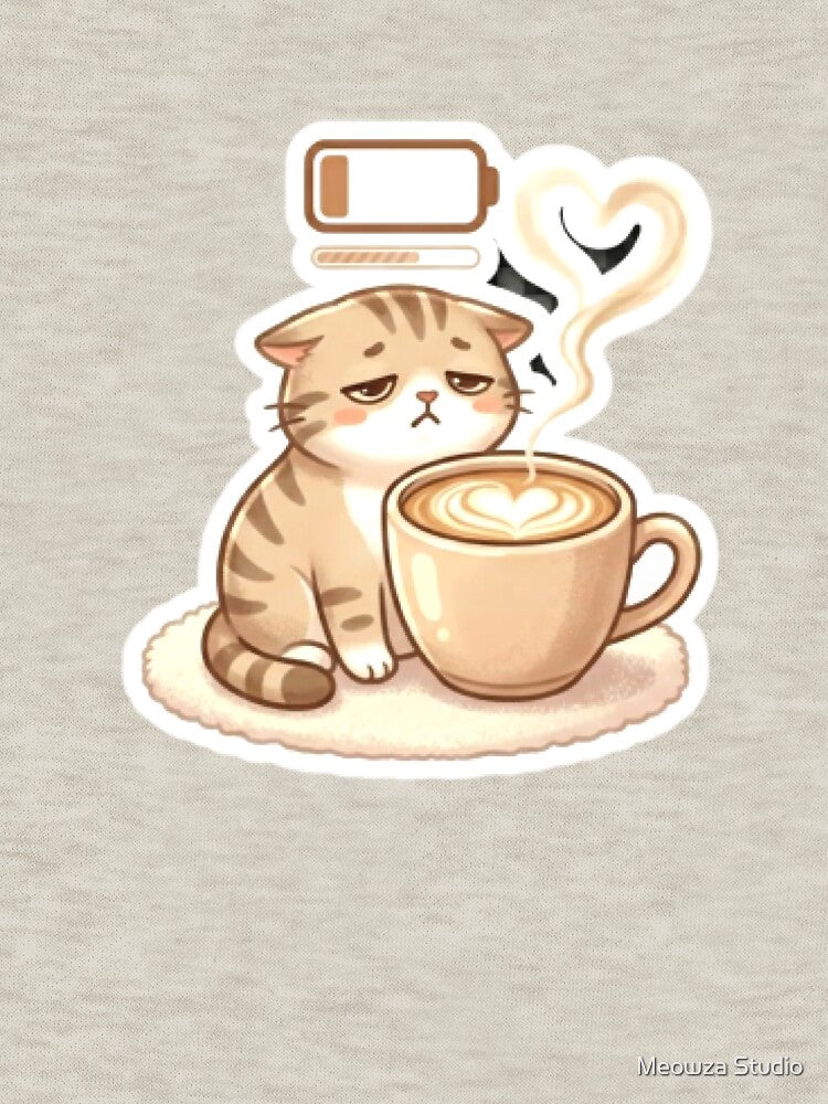 Low Social Battery Cute Cat by Meowza Studio