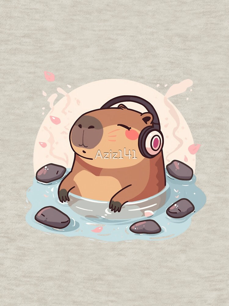 Relaxing Capybara Zen Art – Cute Chill Animal Illustration for Aesthetic Vibes by Aziz141