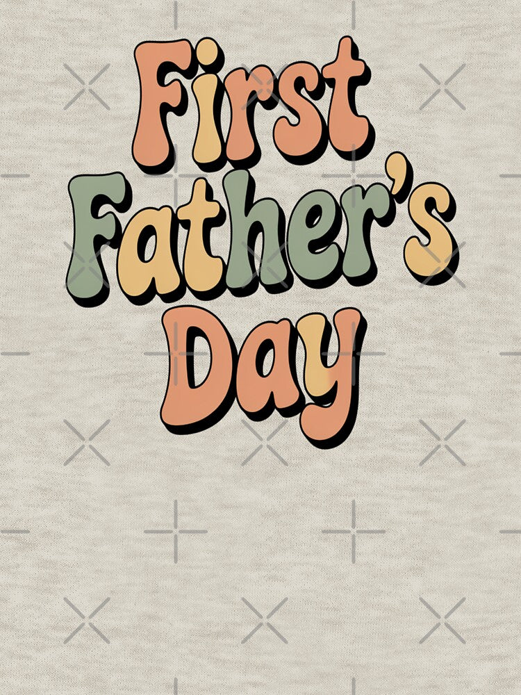 First Father’s Day Retro Pastel Typography by stickercuffs