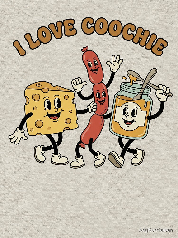 I Love Charcuterie Funny Misspelling - Retro 30s Food Cartoon by AdyKurniawan