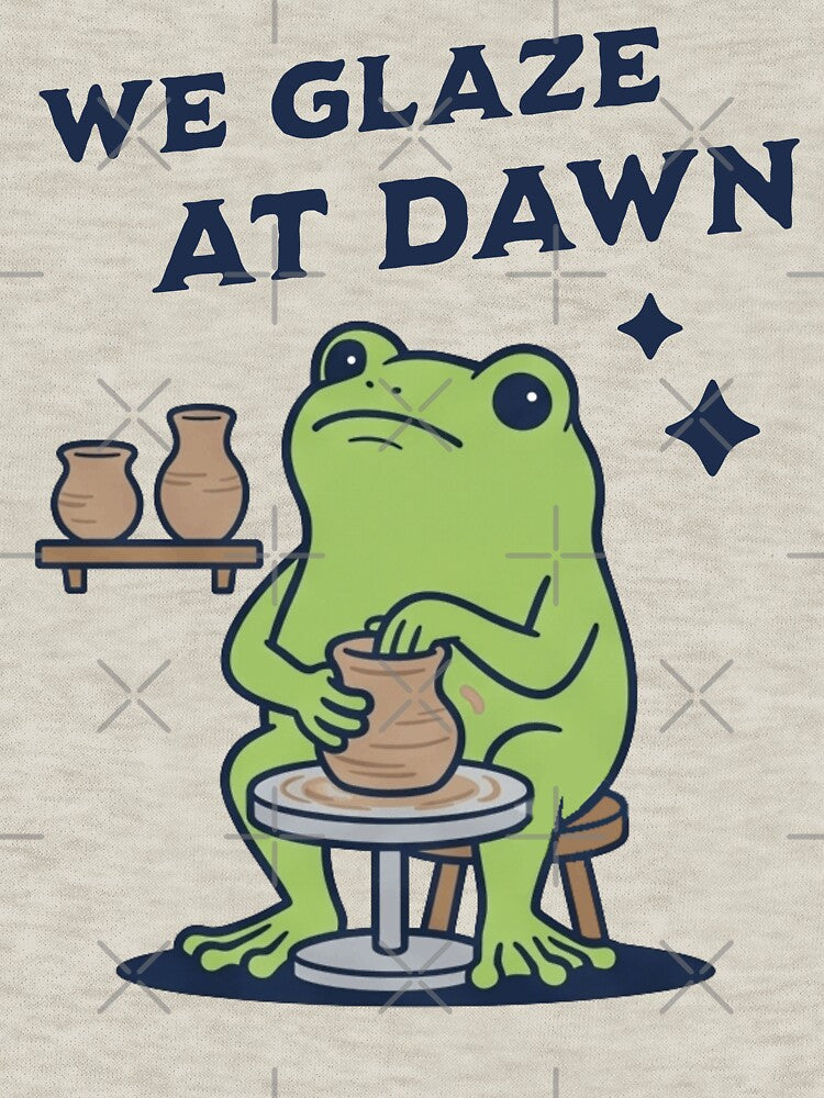 We Glaze At Dawn Funny Frog Pottery Pun by d247