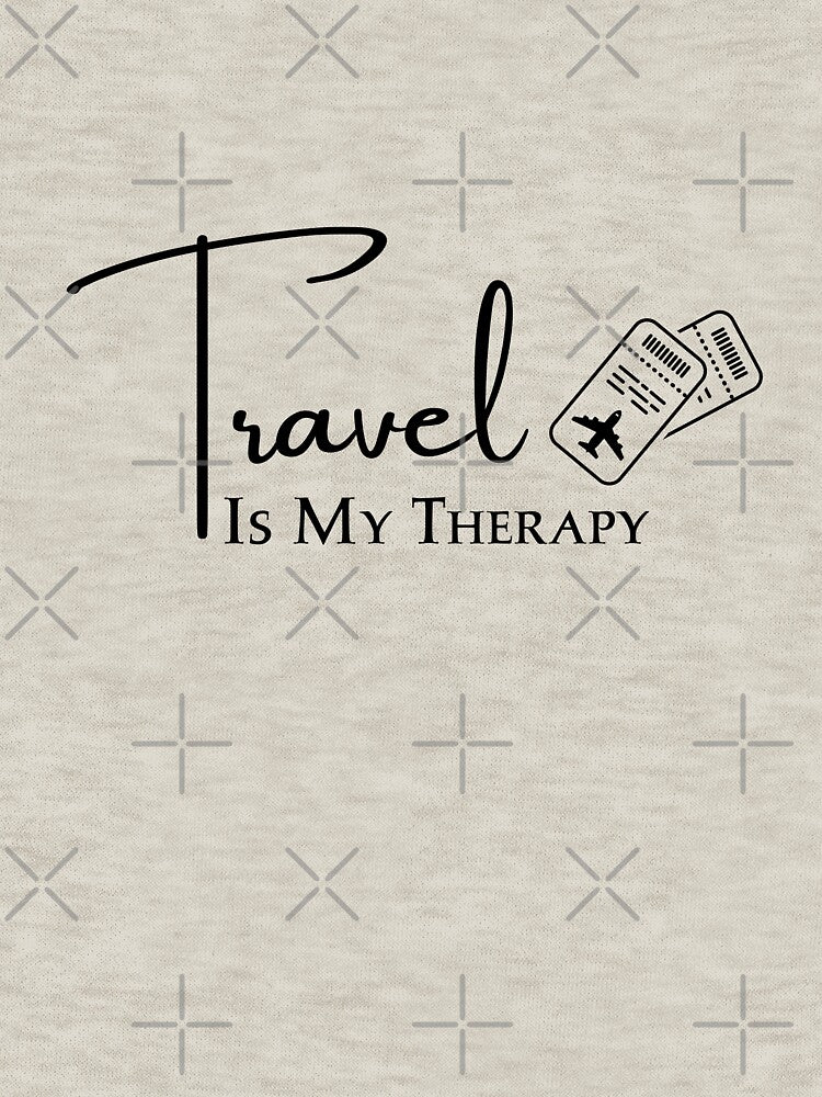 Travel Is My Therapy Quote Design by Inkworksbyshery