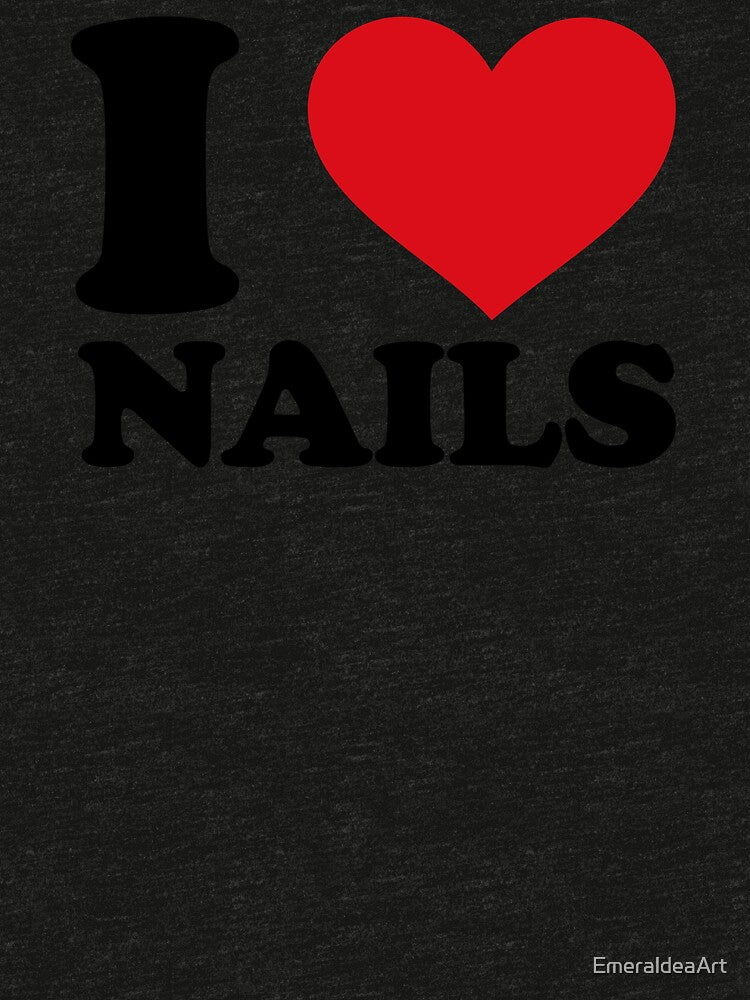 I Love Nails – Bold Heart Design for Nail Lovers by EmeraldeaArt