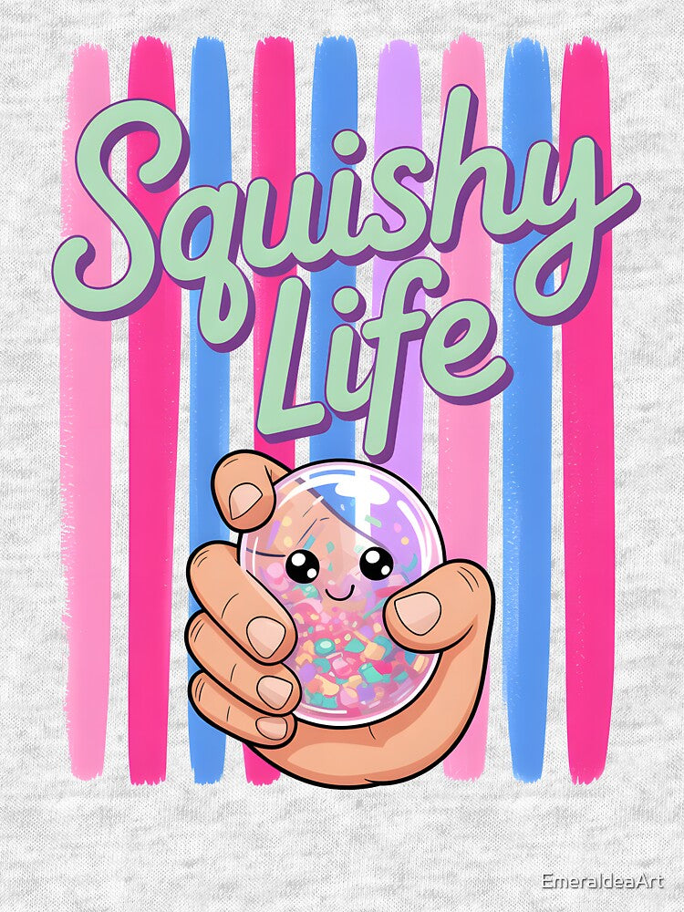 Squishy Life – Glitter Dumpling Squishy Retro Striped Design by EmeraldeaArt