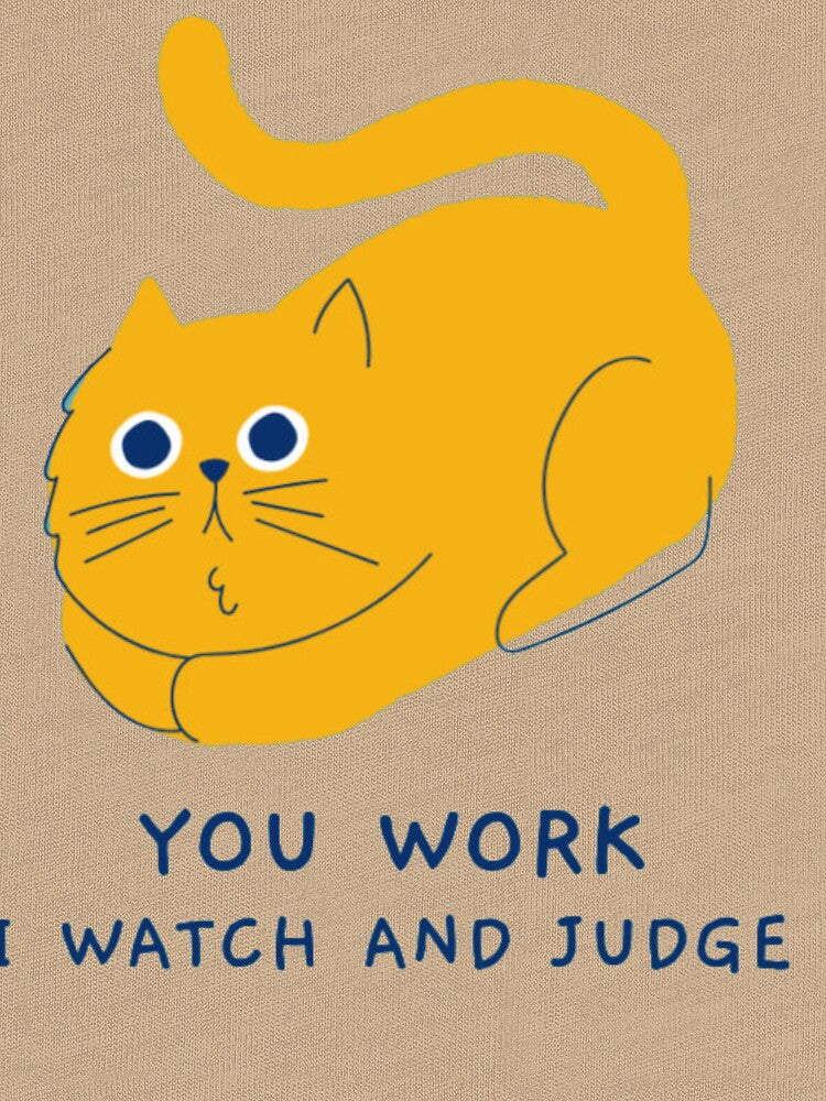 You Work I Watch And Judge - Funny Judging Orange Cat by GenZFashion000