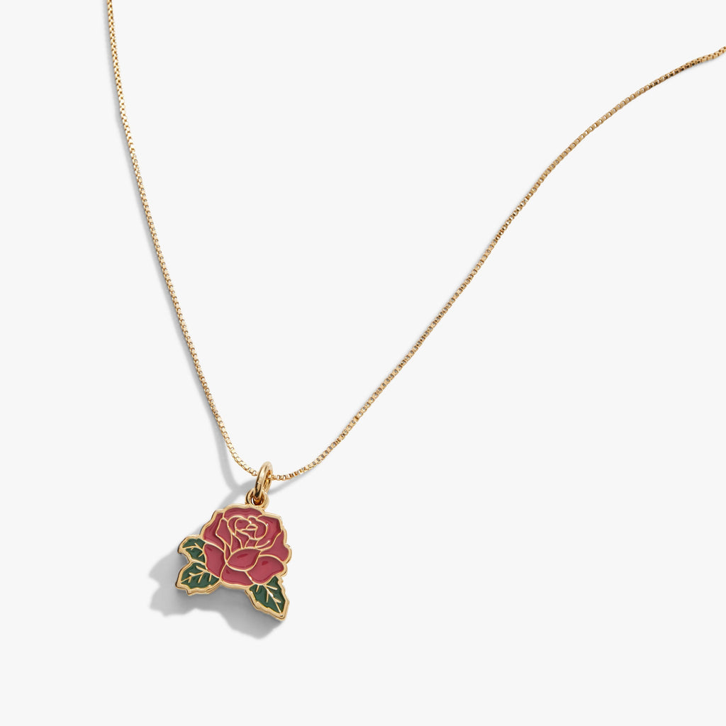 Red Rose 'Love Is Forever' Necklace T-Shirts