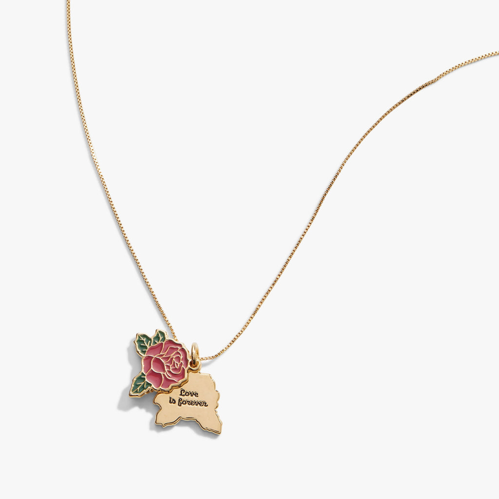 Red Rose 'Love Is Forever' Necklace T-Shirts