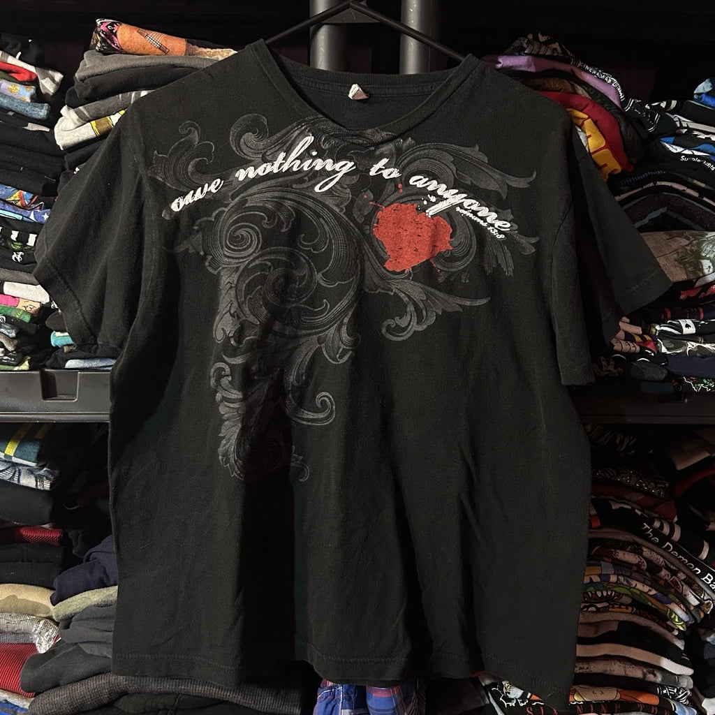 Y2K Owe Nothing To Anyone Except Love Heart Graphic T-Shirt
