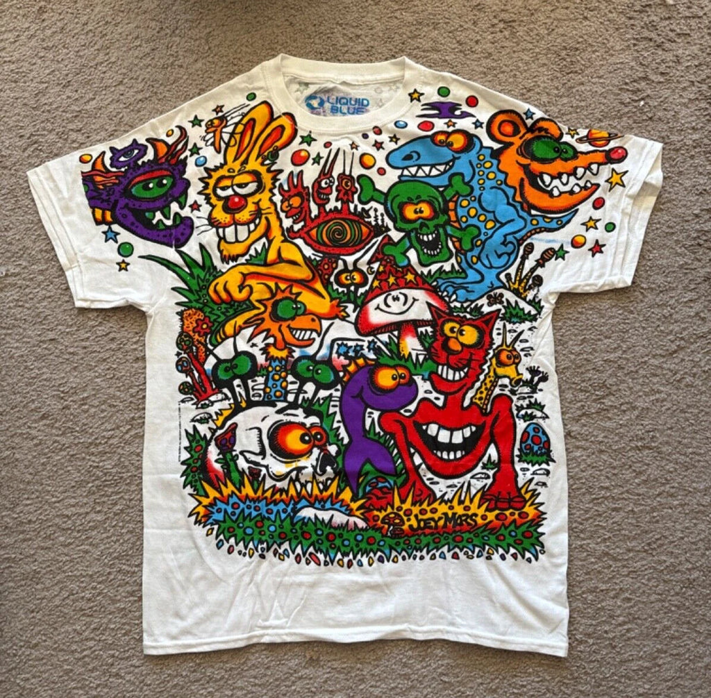 Liquid Blue 1993 Zidzoii Joey Mars Modren Print Graphic Shirt Mens Sizes