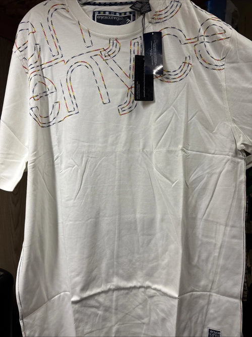90s VTG ENYCE Hip Hop Logo T-Shirt Y2K Men's White TShirt Size 3XL
