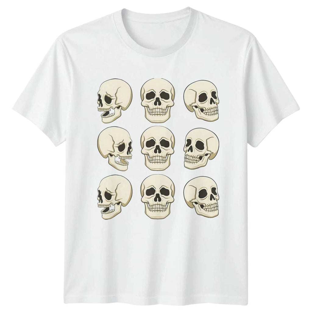 Anatomical Skull Pattern Unisex T-Shirt Gothic Halloween Gift For Him And Her