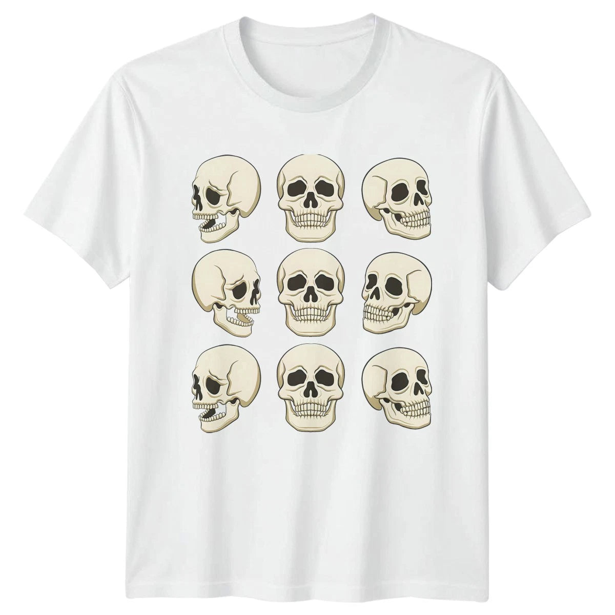Anatomical Skull Pattern Unisex T-Shirt Gothic Halloween Gift For Him And Her