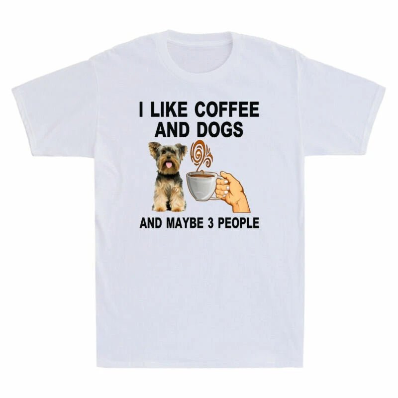 And 3 Short Funny I T-Shirt Gift Like Coffee And Men's Sleeve Dogs Maybe People