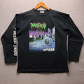 Y2K Denial Fiend Graphic T Shirt Mens XL Death Metal Europe Tour Concert Band