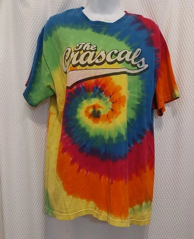 Hanes Heavy Weight Mens Boho Short Sleeve Shirt Tie Dyed "The Grascals" Size L