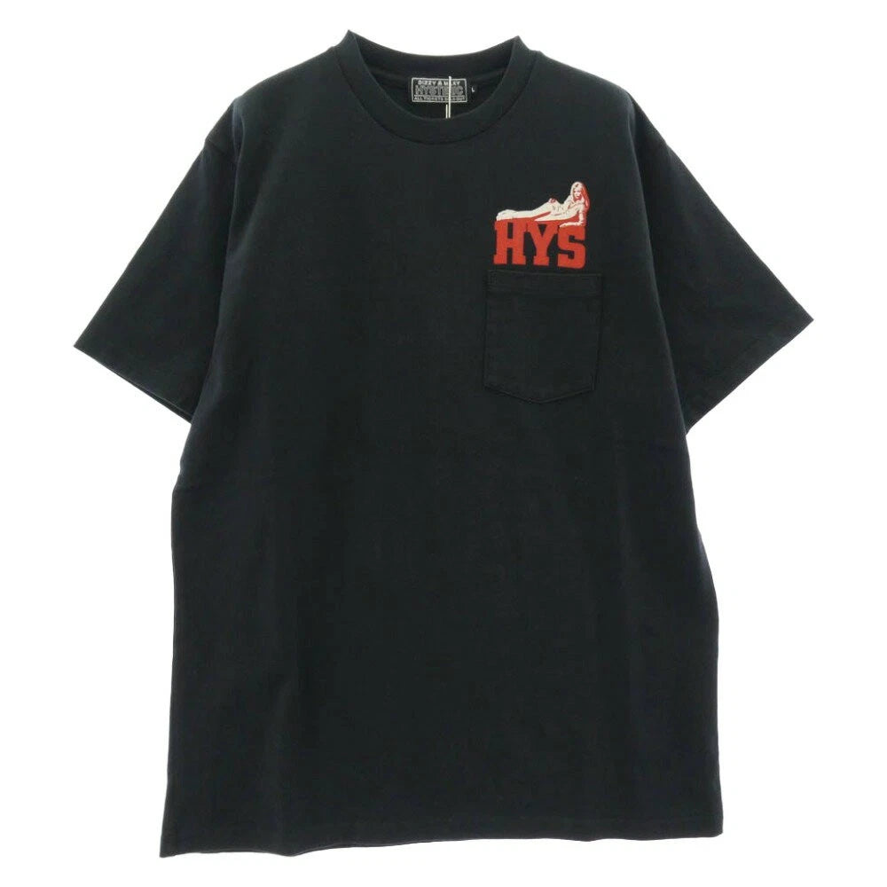 HYSTERIC GLAMOR 26SS 02261CT21 I WANT MORE HYS Pocket Print Short Sleeve T-Shirt