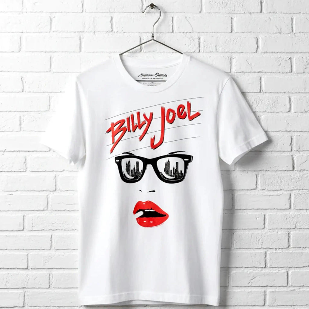 Billy Joel Uptown Girl Lips Album Cover Art Men's T Shirt Pop Music Tour Merch