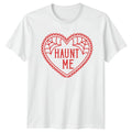 Haunt Me Heart Spiderweb Gothic Halloween Mens T-Shirt Womens Graphic Tee