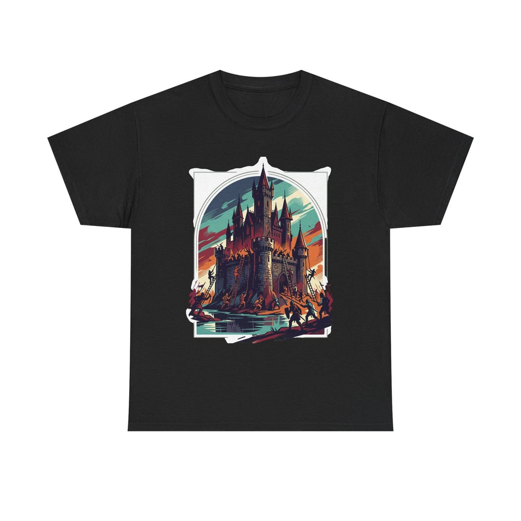 Firelit Gothic Castle Tee | Fantasy Castle Illustration
