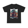 Firelit Gothic Castle Tee | Fantasy Castle Illustration
