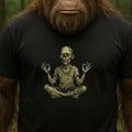 Mens Meditating Zombie Theme Cotton T-Shirt Size XS to 5XL