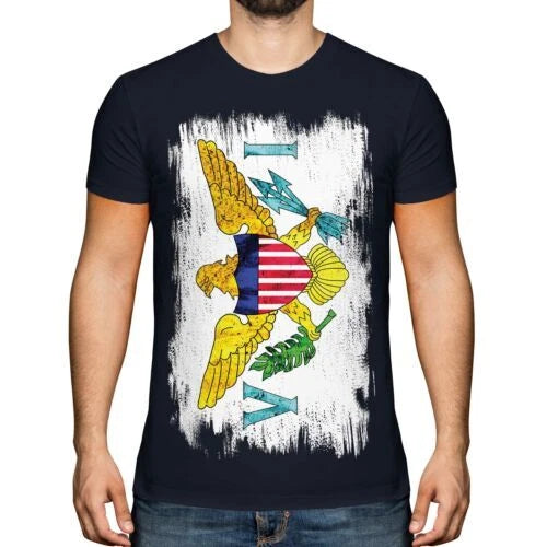 US VIRGIN ISLANDS GRUNGE FLAG MENS T-SHIRT TEE TOP GIFT SHIRT CLOTHING JERSEY