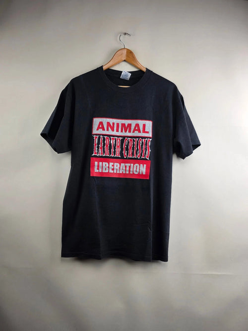 90s Earth Crisis Animal Liberation Vintage Hardcore Punk T Shirt L 21" 29.5"