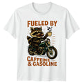 Fueled By Caffeine & Gasoline Mens T-Shirt Biker Coffee Birthday Gift For Him