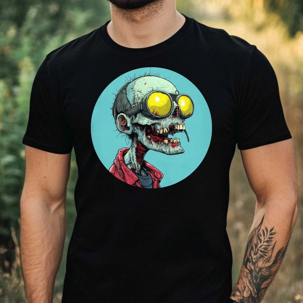 Mens Funny Zombie Theme Cotton T-Shirt Size XS to 5XL