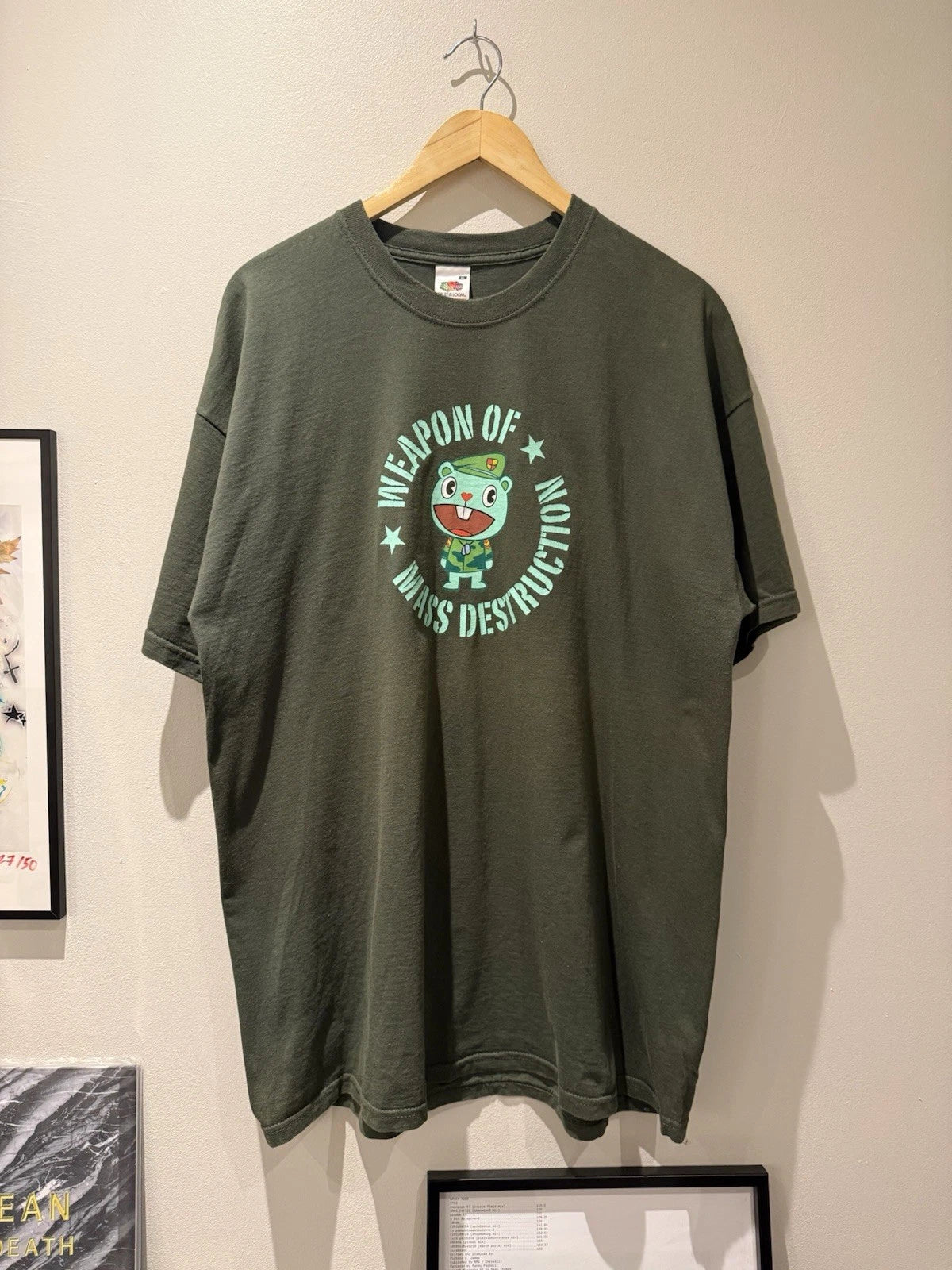 VINTAGE 2003 Happy Tree Friends Weapon Of Mass Destruction Cartoon T-shirt XL