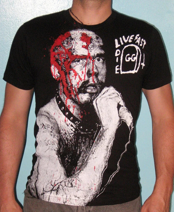 G.G. Allin T-shirt (Poison Idea / Minor Threat / Black Flag / Misfits / Dwarves