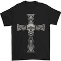 A Gothic Skull and Tentacles on a Cross Mens T-Shirt 100% Cotton
