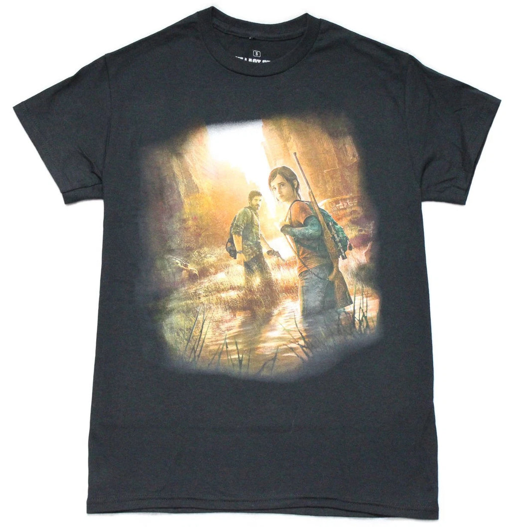 The Last of Us New Adult T-Shirt - Joel & Ellie Looking Back in Water