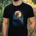 Mens Tiger Full Moon Print Cotton T-Shirt Size XS to 5XL