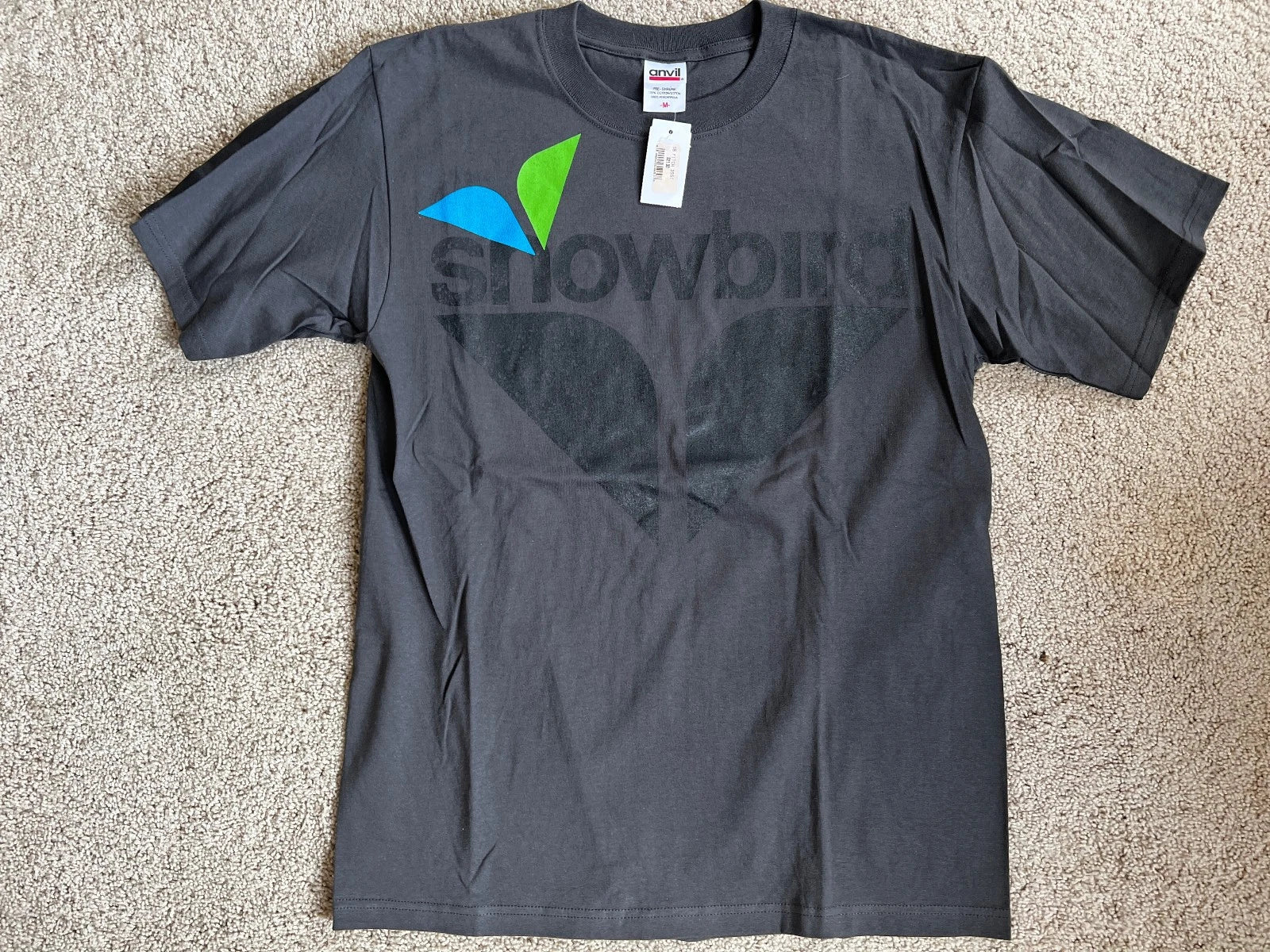 Snowbird Ski Resort Logo Grey T-Shirt Size Medium