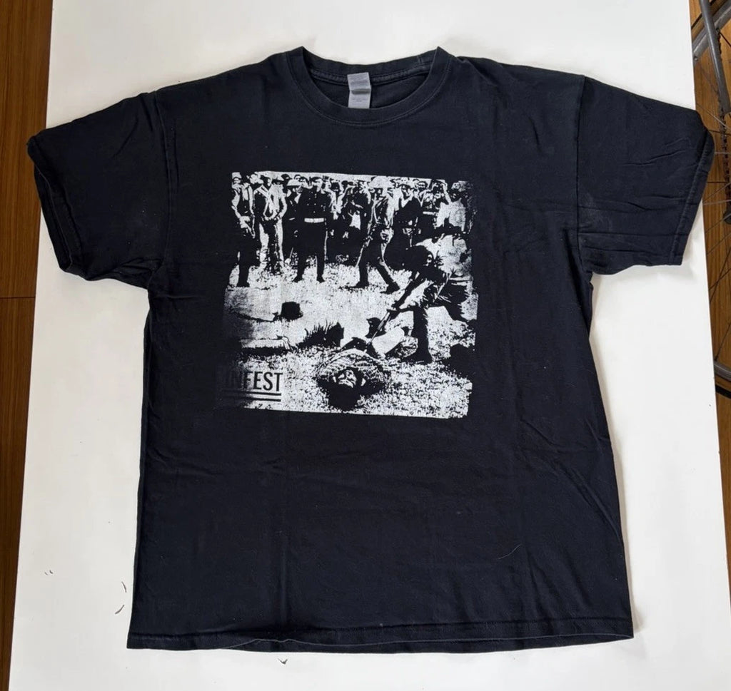 INFEST Band T shirt Black Size Large power-violence punk grindcore