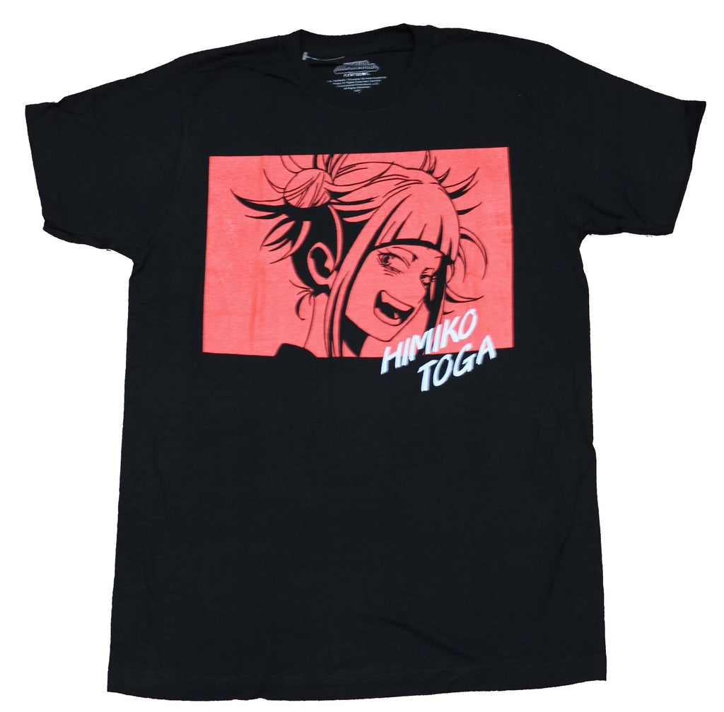 My Hero Academia Adult New T-Shirt -  Himiko Toga Red Print face Pic
