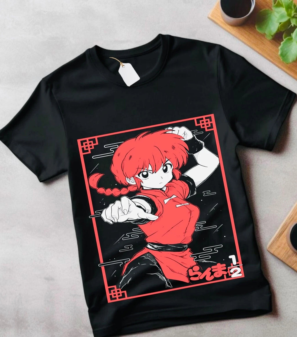 Shampoo Rumiko T-shirt Takahashi Ranma 1/2 Girl Kawaii Funny Anime gift All Size